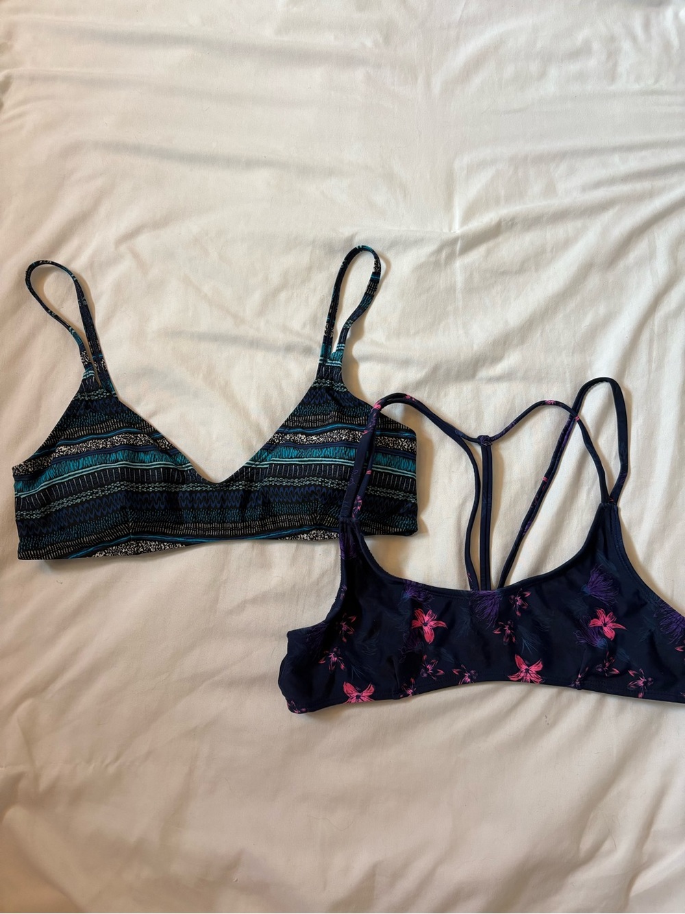 Ripzone Small Bikini Tops in Purple & Blue
